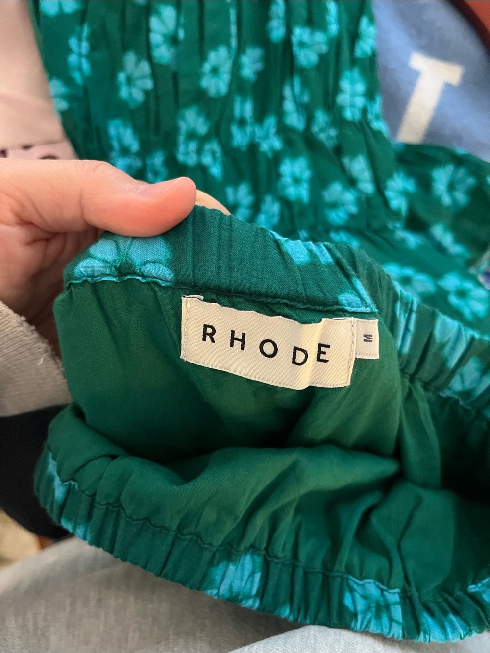 RHODE Green Floral skirt and tank set